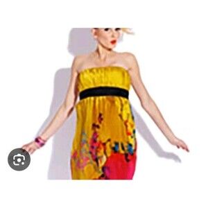 Kay Unger Pink Midi Dress NWOT 10 Sleeveless Pleated  100% Silk Ships From Usa